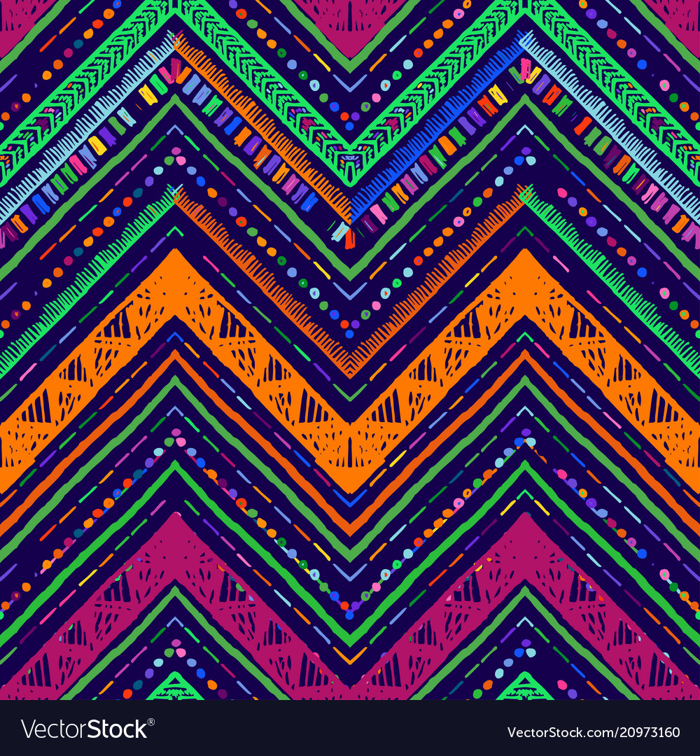 Seamless ethnic zigzag chevron pattern Royalty Free Vector