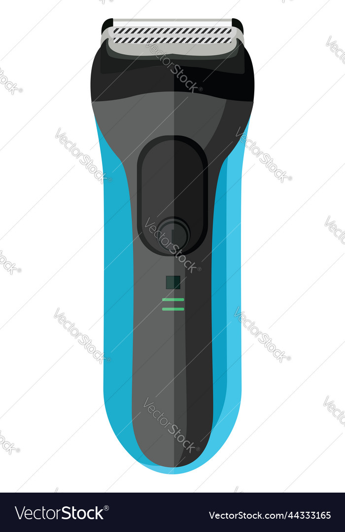 Blue electric razor on a white background Vector Image