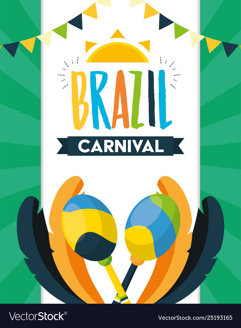 Brazil carnival festival Royalty Free Vector Image