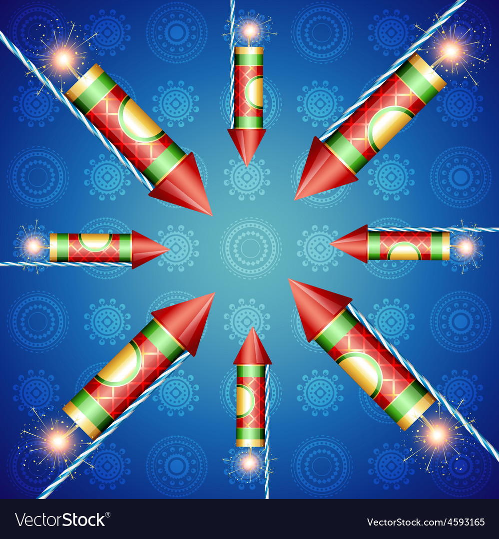 Diwali crackers Royalty Free Vector Image VectorStock