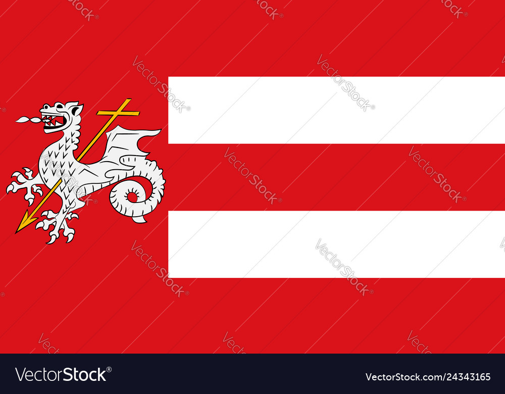 Flag of roetgen in north rhine-westphalia germany