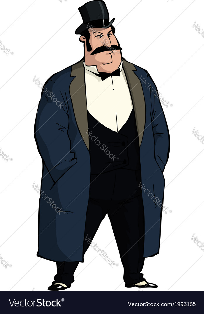 Old style businessman Royalty Free Vector Image Old style businessman Royalty Free Vector Image