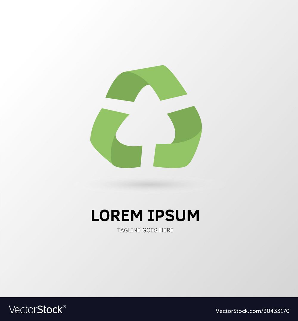 3d recycling symbol Royalty Free Vector Image - VectorStock