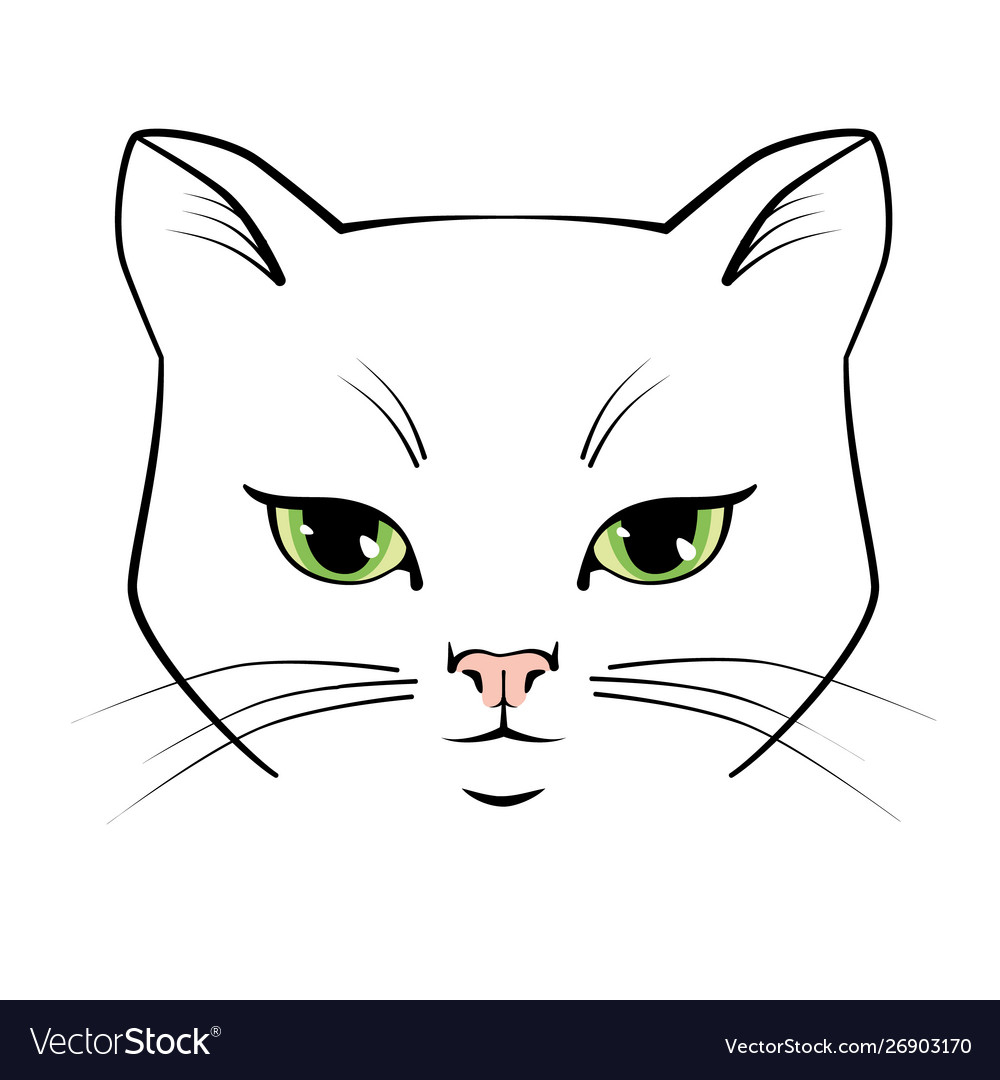 Cat outline doodle. Hand drawn domestic animal kitty. Vector simple  childish sketch illustration isolated on white background. 12024182 Vector  Art at Vecteezy