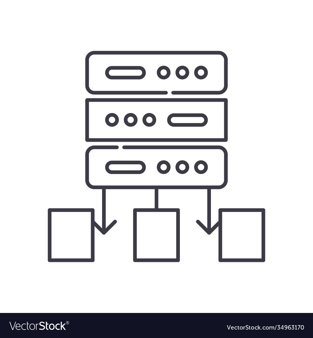 Datenquelle Symbol linear isoliert