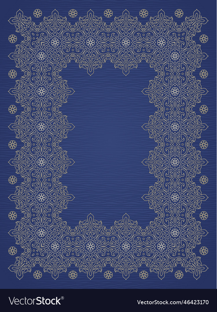 Filigree frame in eastern style Royalty Free Vector Image