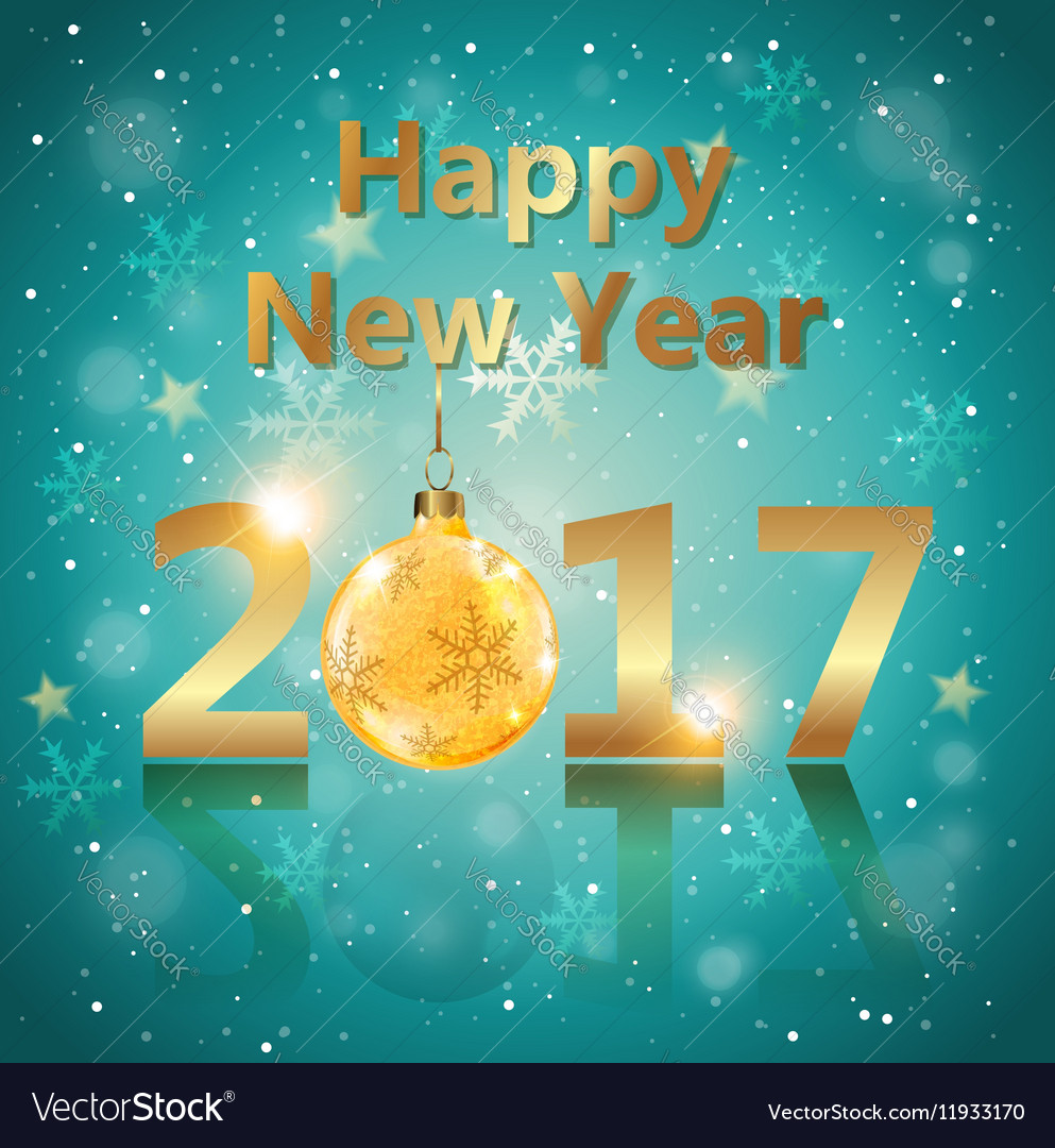 Greeting card for new 2017 year Royalty Free Vector Image