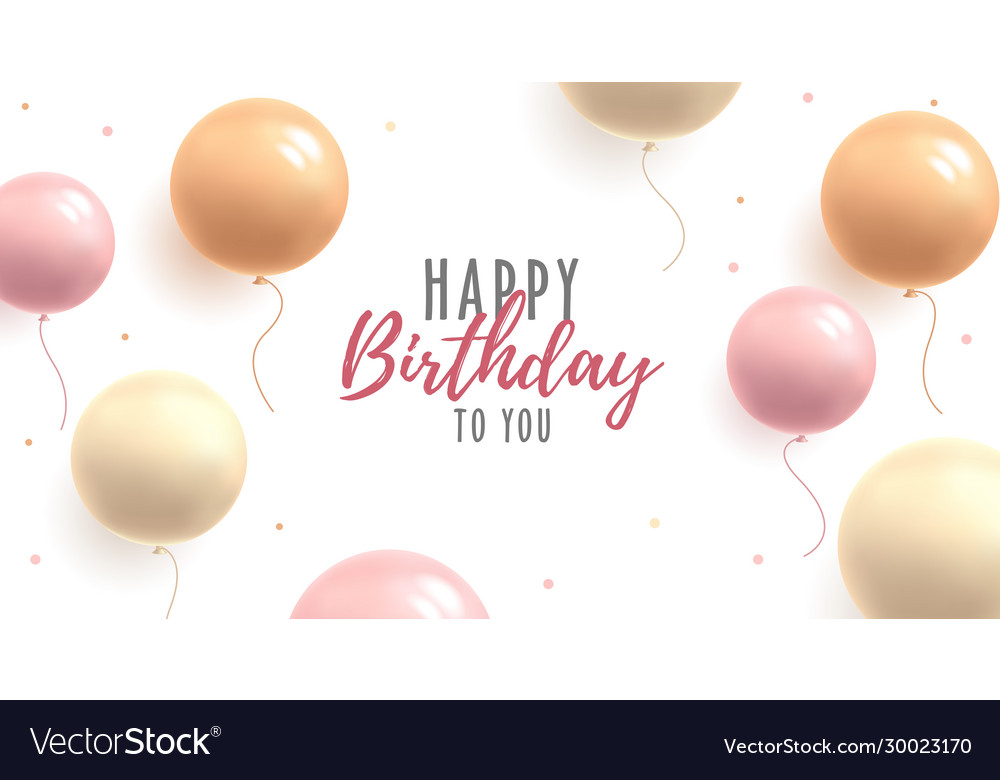 Happy Birthday Poster Or Greeting Card Royalty Free Vector