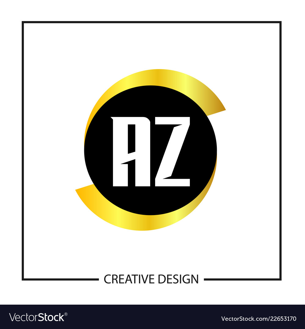 initial letter az logo template design royalty free vector
