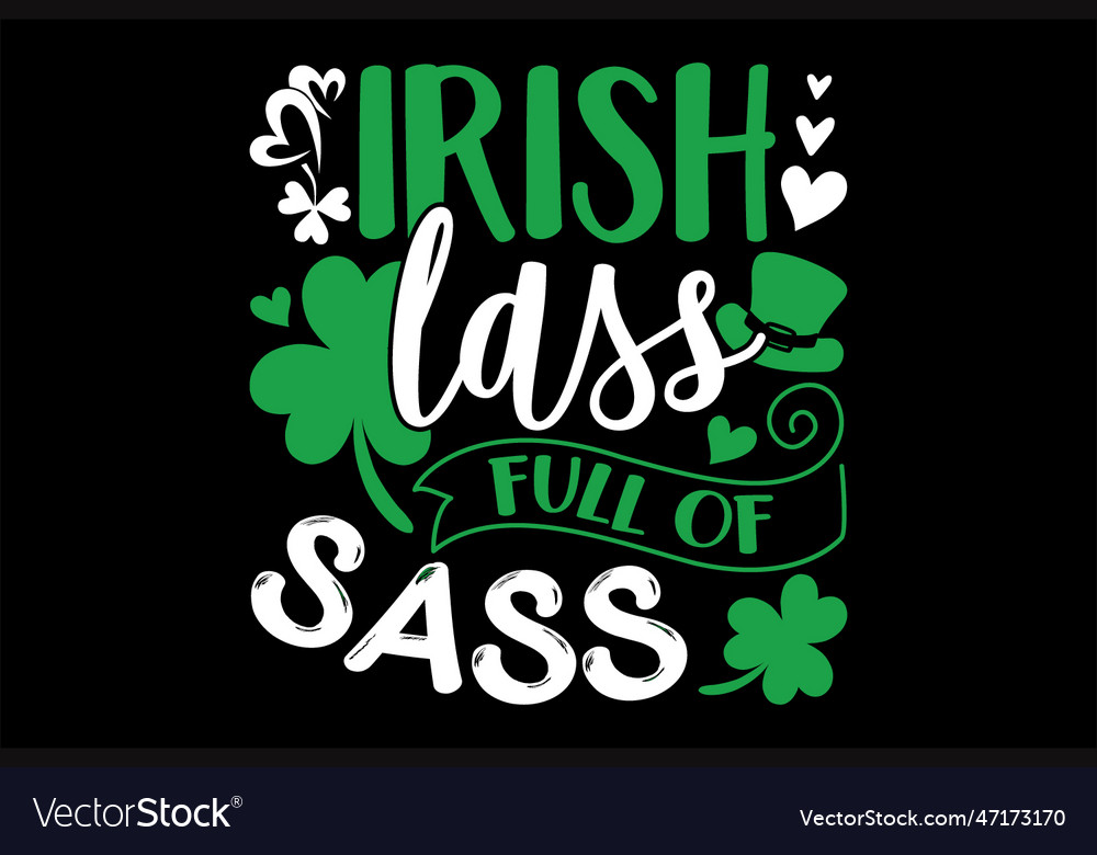 Irish lass full of sass Royalty Free Vector Image