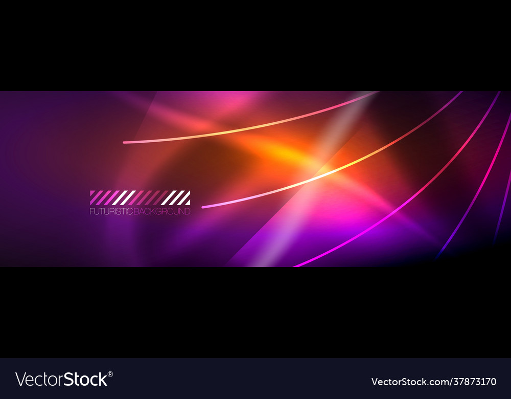 Neon Dynamic Beams Abstract Wallpaper Royalty Free Vector