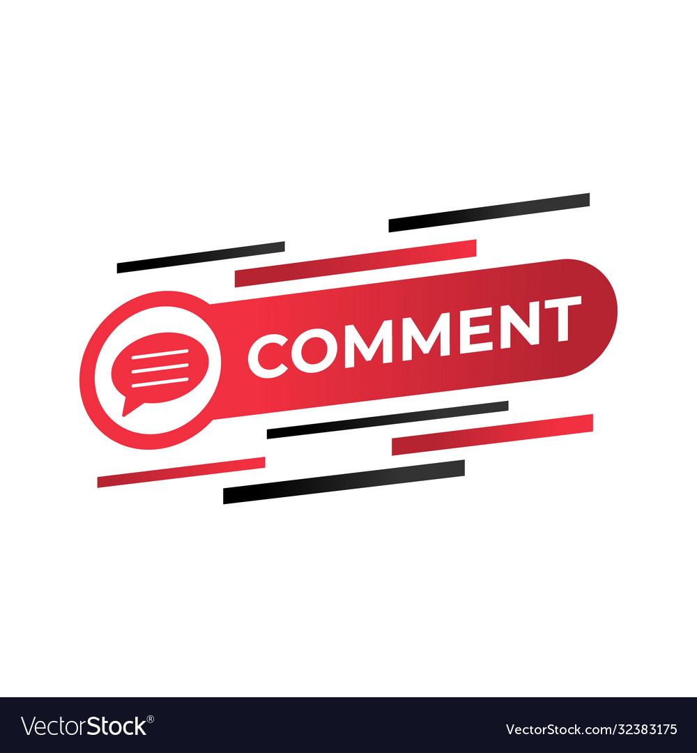 Comment button icon for social media Royalty Free Vector
