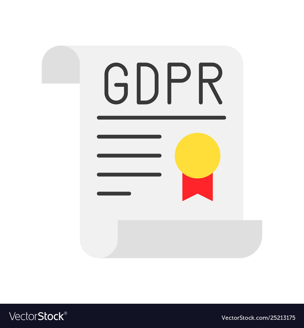 Gdpr general data protection regulation icon flat Vector Image