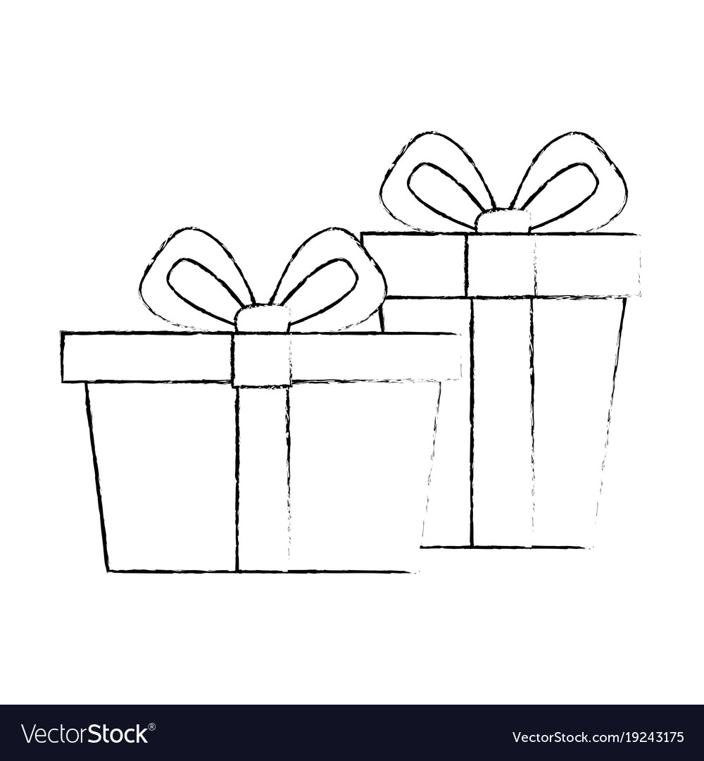 Gifts presents isolated icon Royalty Free Vector Image