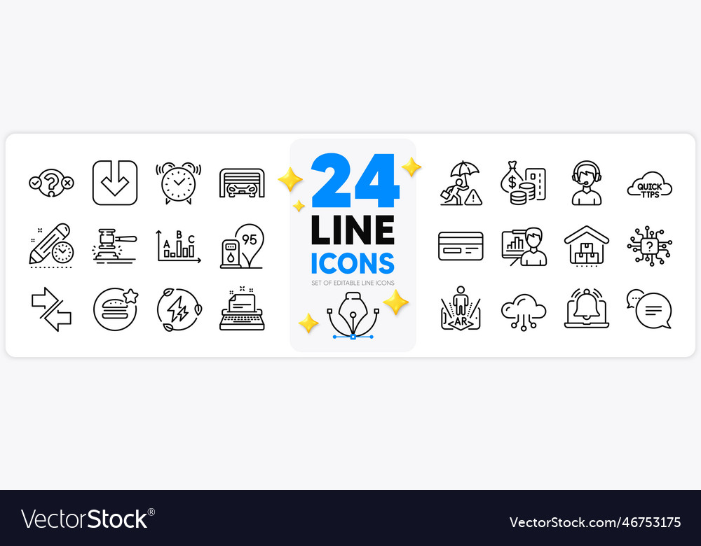 Icons set of reminder presentation board