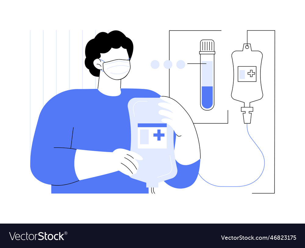 Plasma donation abstract concept