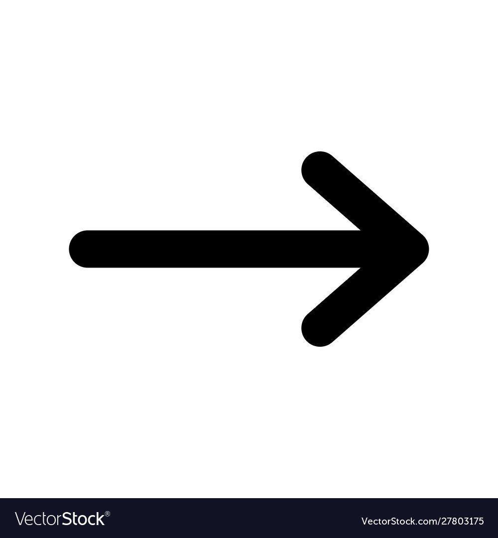 Right Arrow Icon Black Arrow Symbol Royalty Free Vector