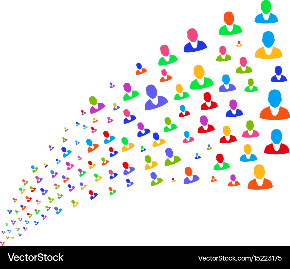 Source stream of client Royalty Free Vector Image