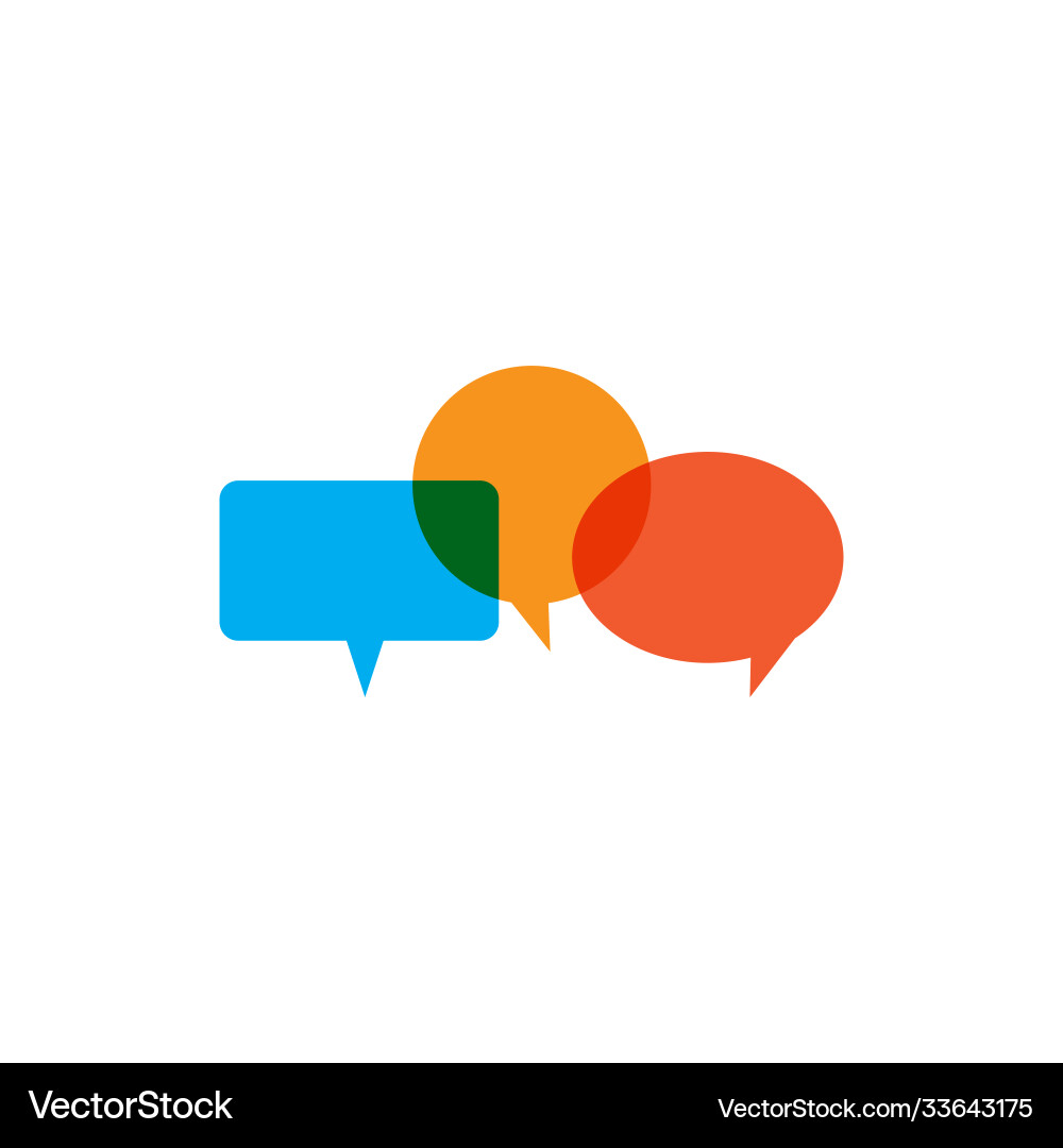 Speech bubble icon logo Royalty Free Vector Image