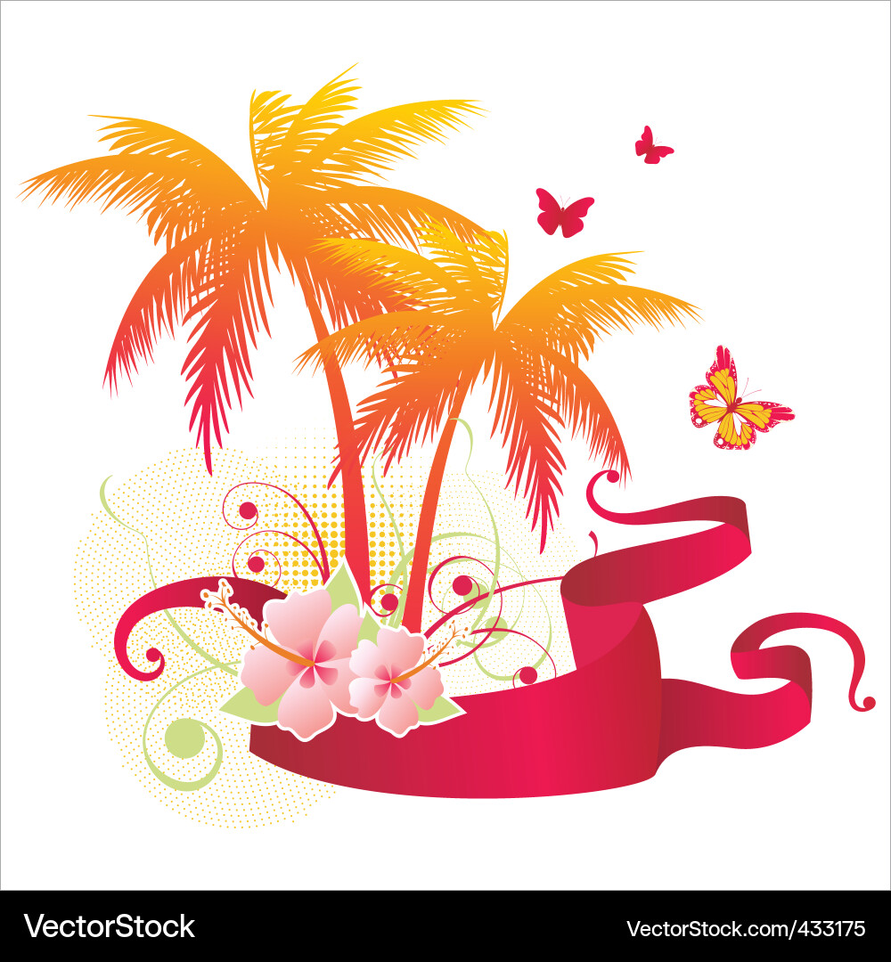 Tropical background Royalty Free Vector Image - VectorStock