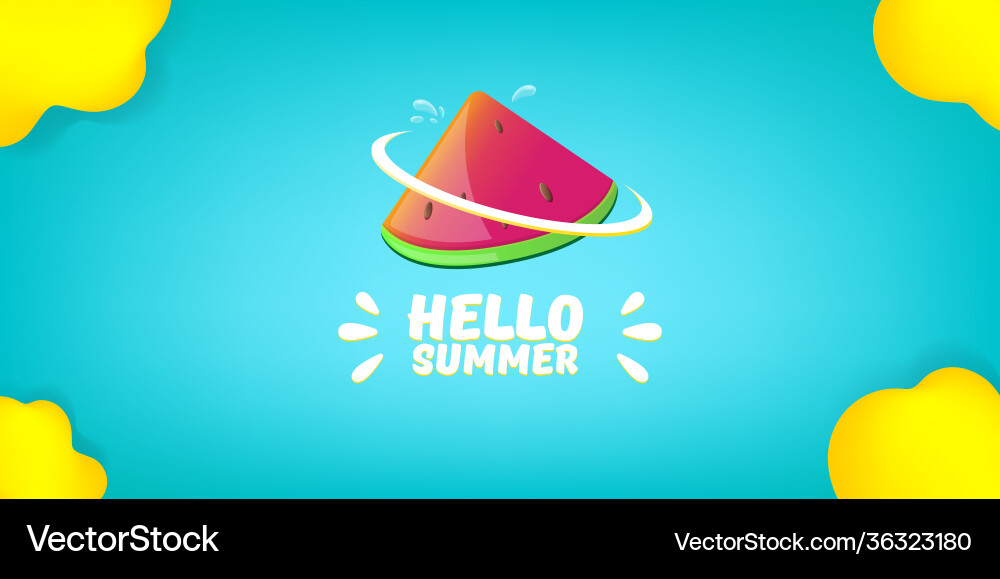 Hello Summer Beach Party Horizontal Banner Vector Image
