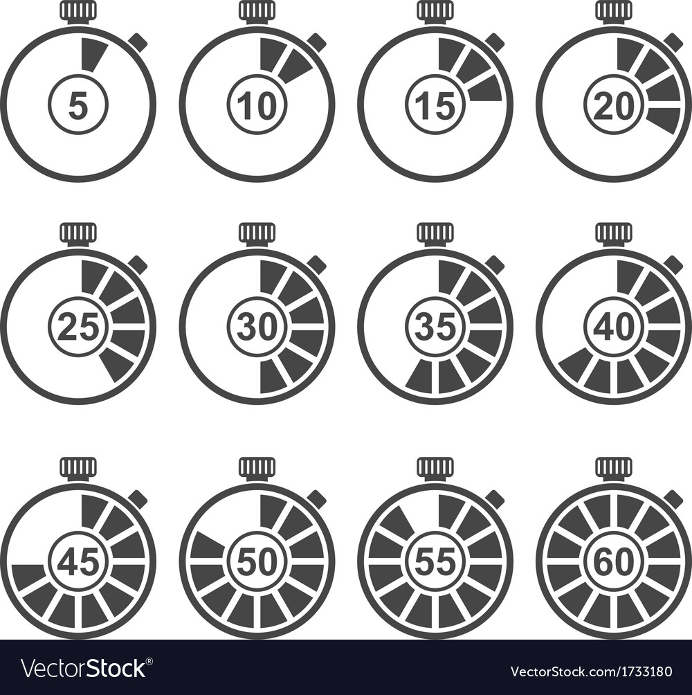 Timer icon set