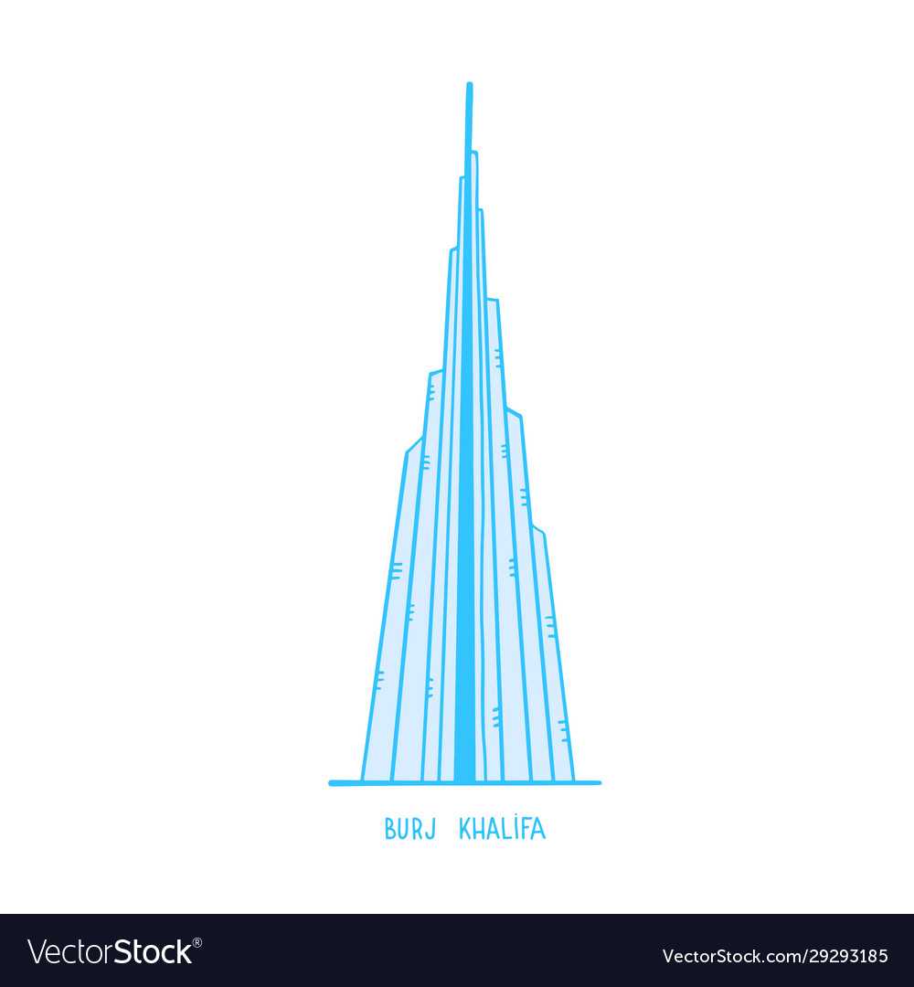 Рисунок бурдж халифа для детей