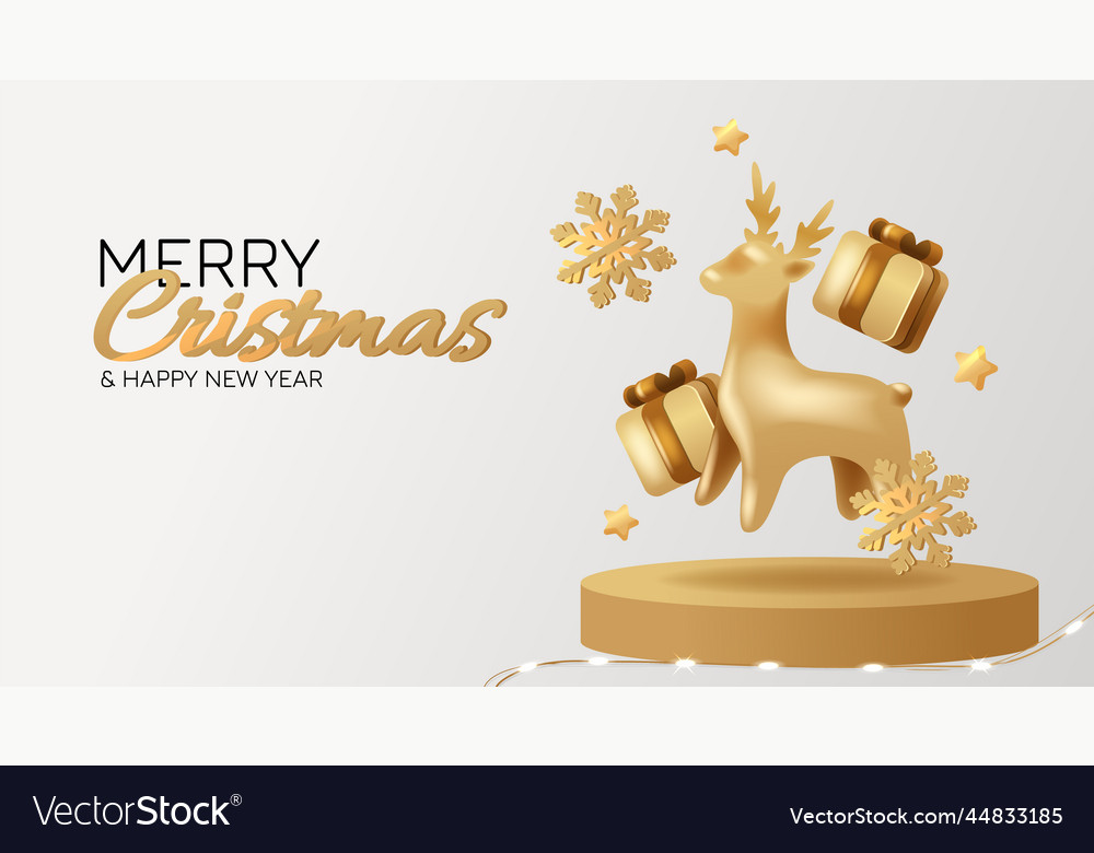 Christmas and new year banner Royalty Free Vector Image