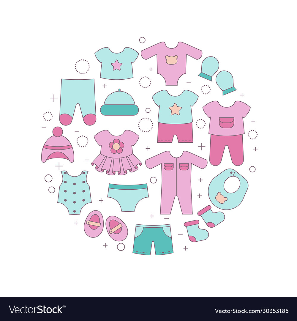 Colorful clothes for newborn baby girl