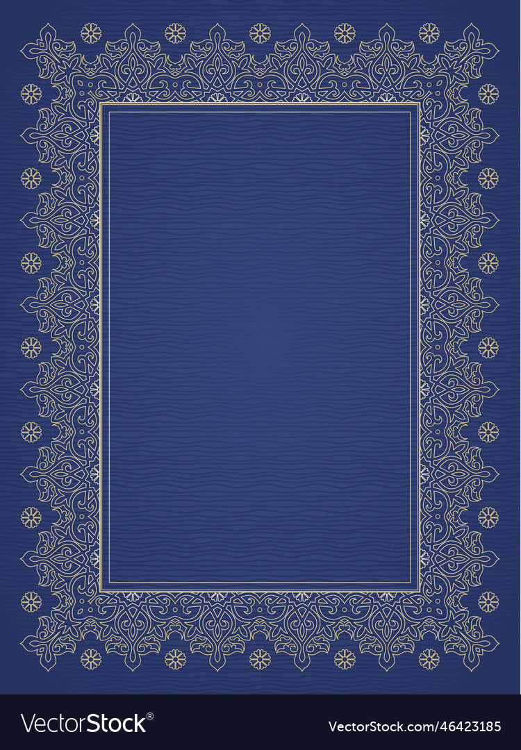 Filigree frame in eastern style Royalty Free Vector Image