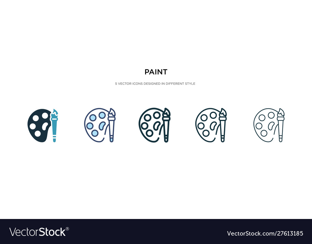 Paint icon in different style two colored Vector Image