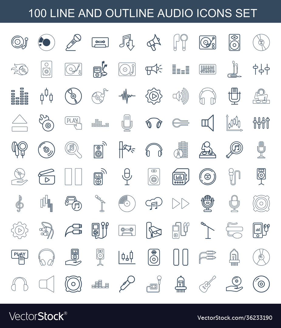 100 audio icons