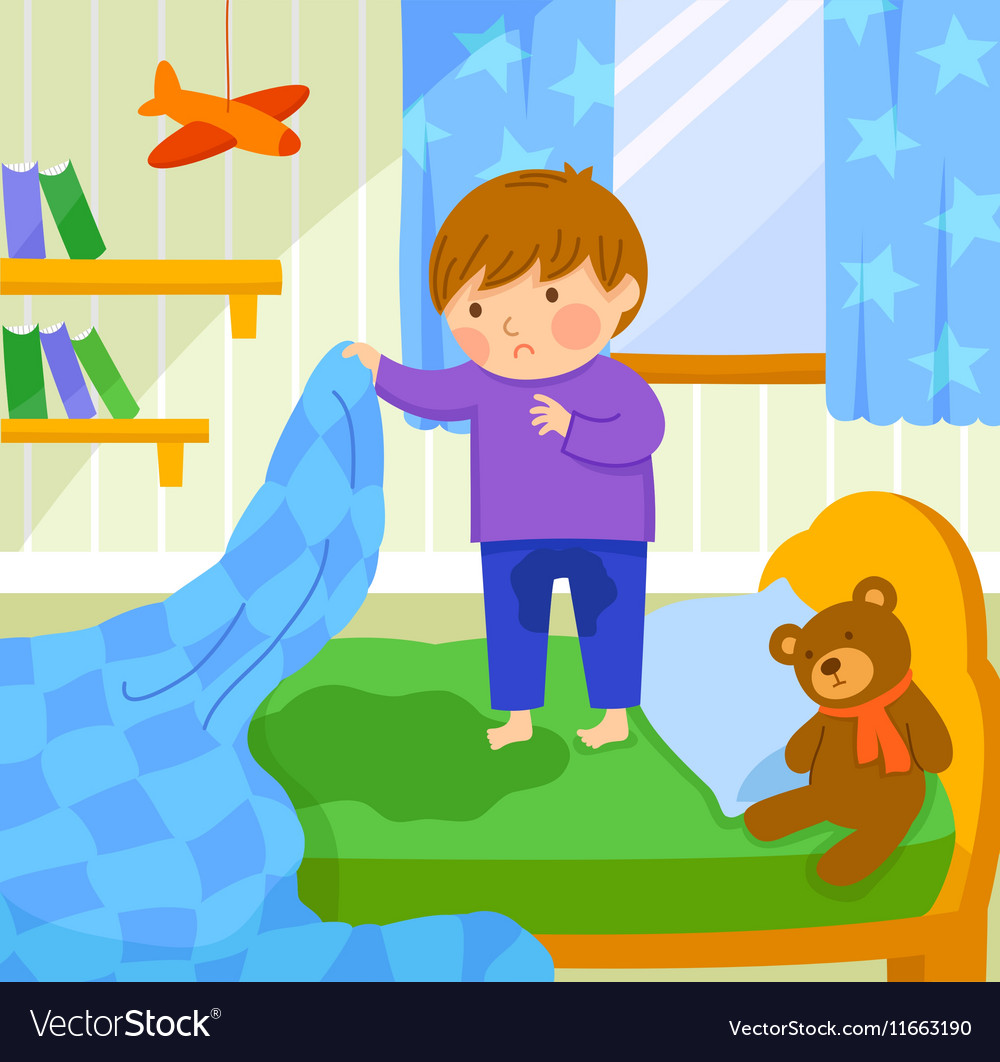 Bed Wetting Royalty Free Vector Image VectorStock bed-wetting-royalty-free-vector-image-vectorstock
