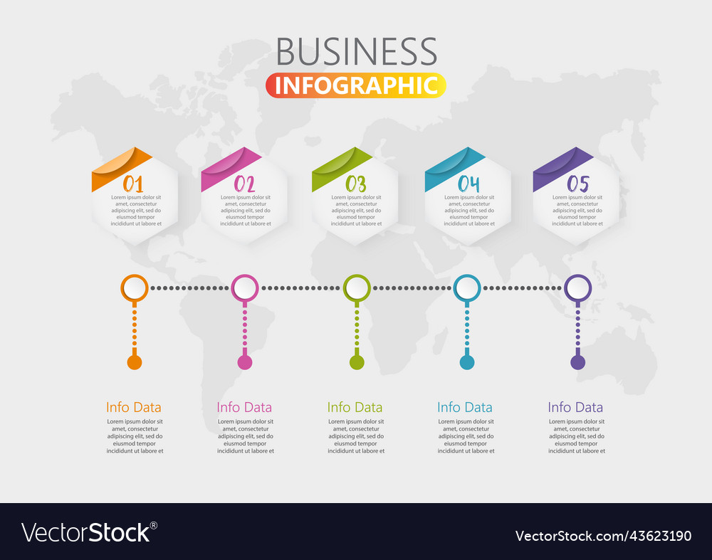 Business data visualization process chart Vector Image