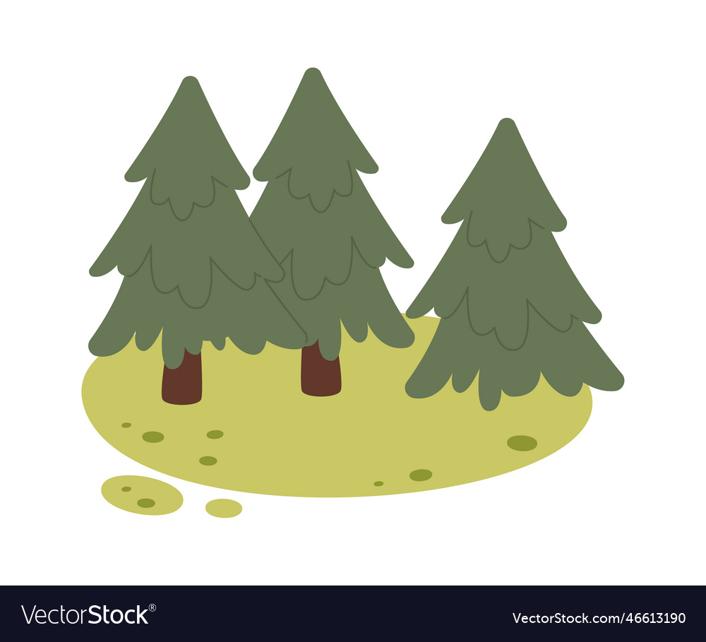 Forest lawn Royalty Free Vector Image - VectorStock