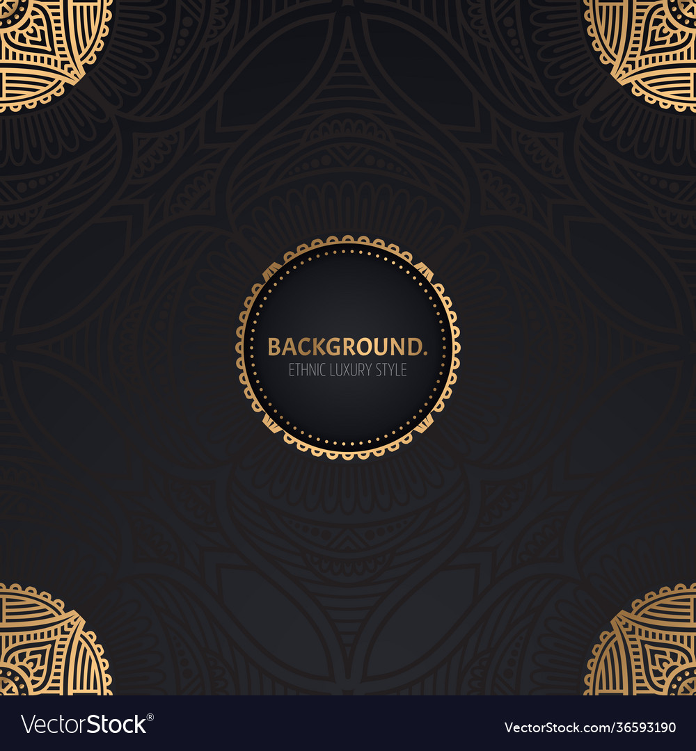 Mandala seamless pattern gold luxury Royalty Free Vector