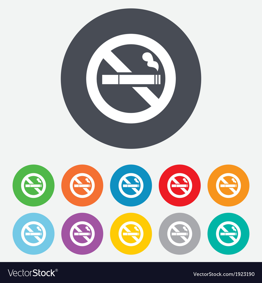 No smoking sign icon cigarette symbol