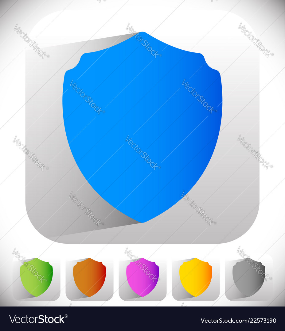 Shield shape for protection defense concept