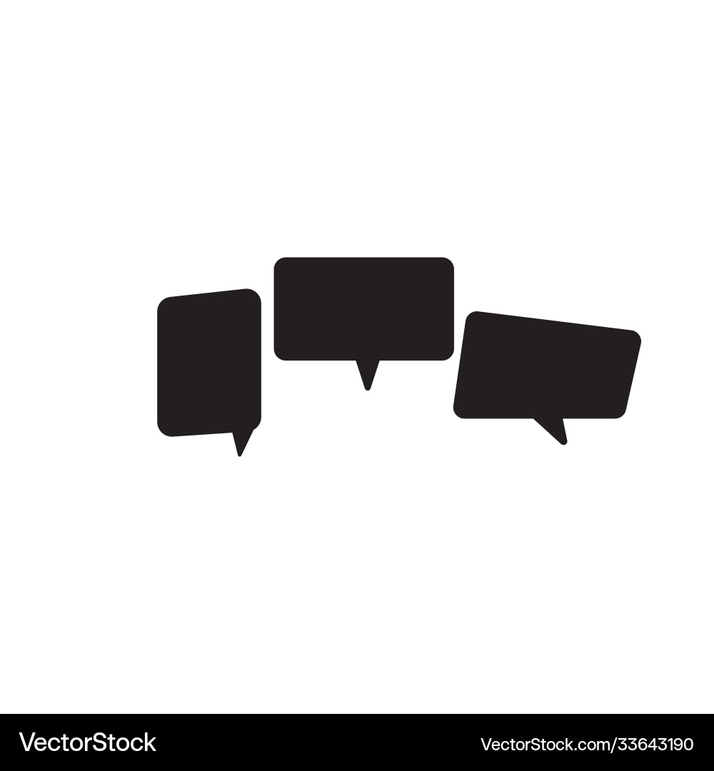 Speech bubble icon logo Royalty Free Vector Image