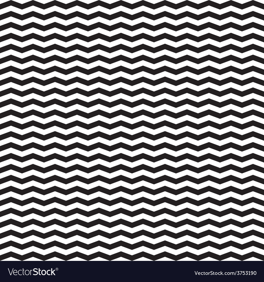 Zig zag black and white chevron tile pattern