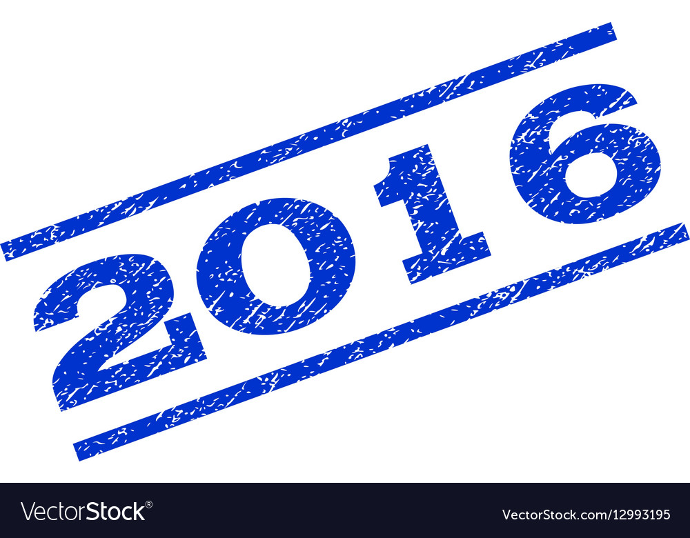 2016 Watermark Stamp Royalty Free Vector Image