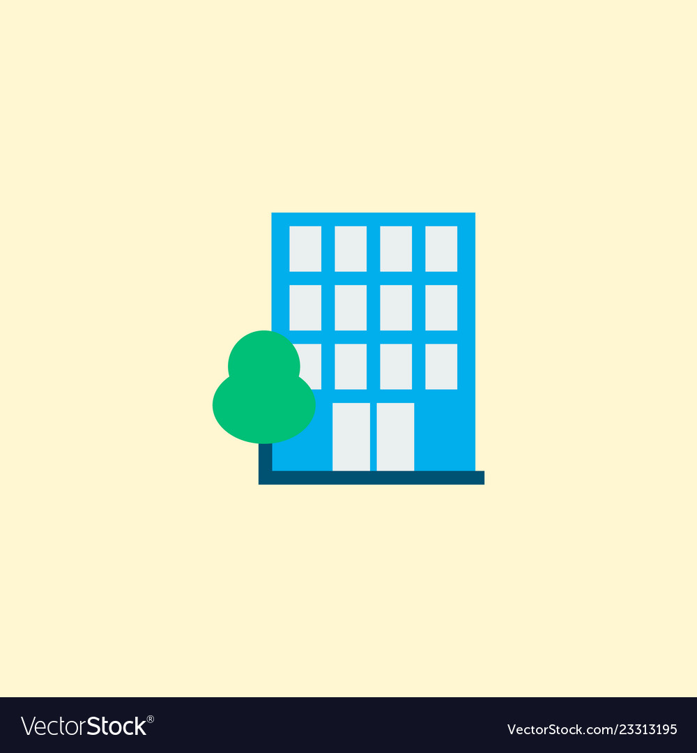 Building icon flat element