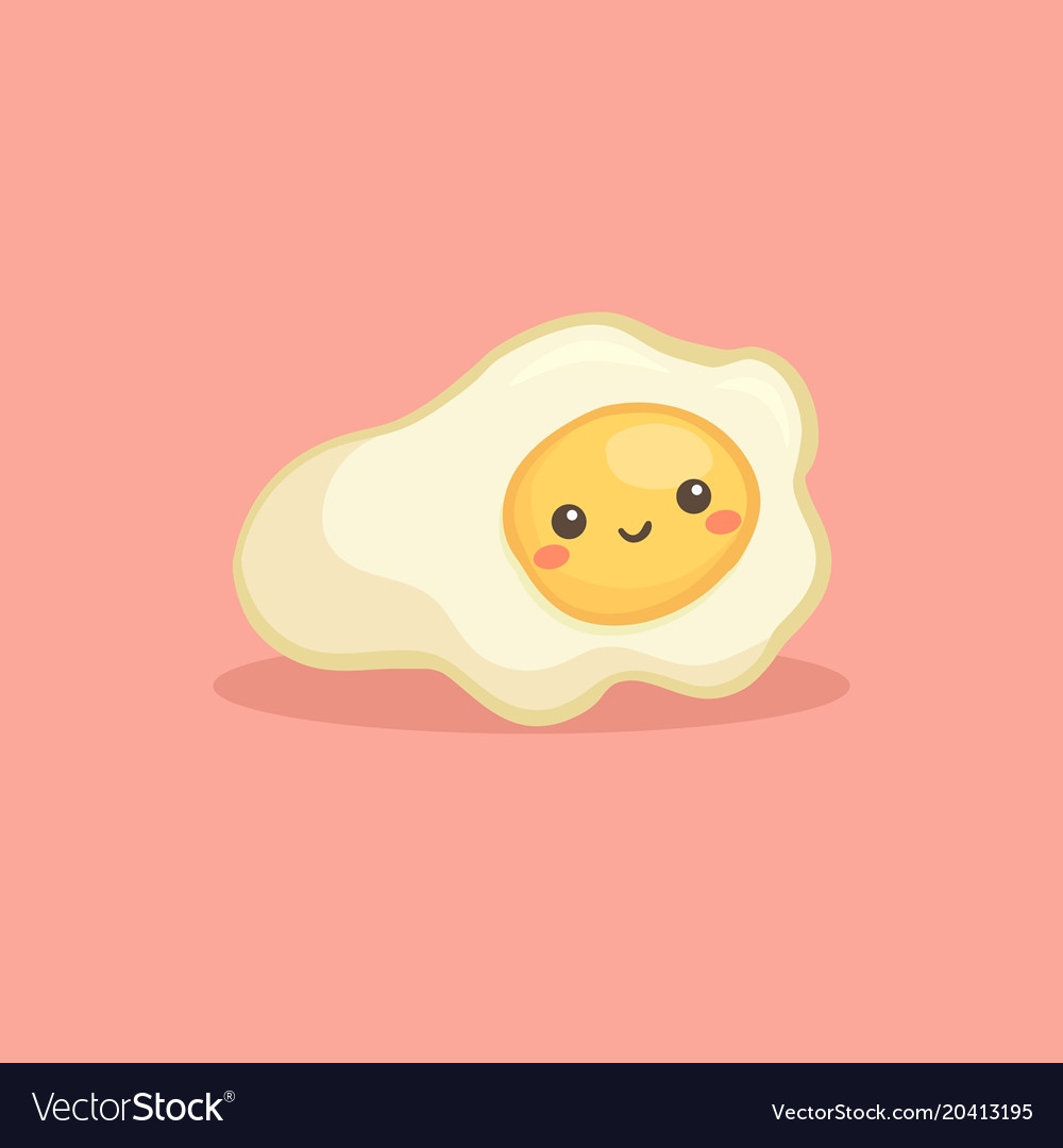 Food, Cartoon, Eggs, Fried, Egg, Breakfast, Side, Sunny - Sunny