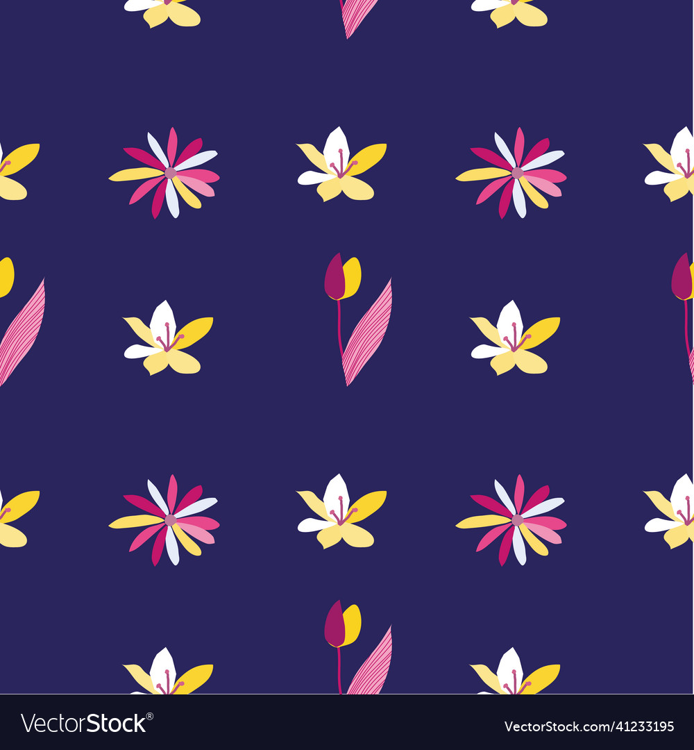 Flower Seamless Pattern Royalty Free Vector Image 7255