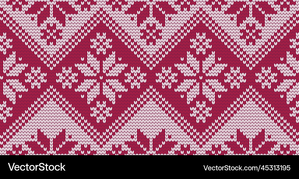 Knitted seamless pattern background Royalty Free Vector