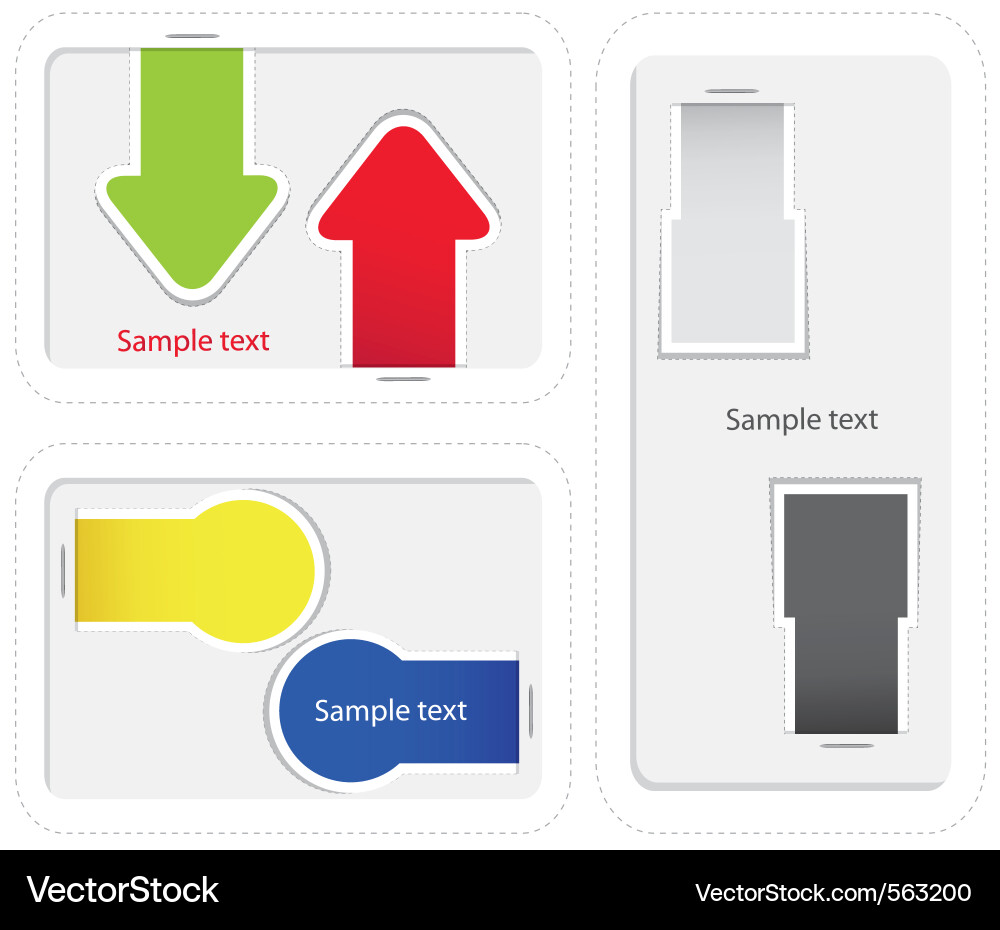 Arrow set Royalty Free Vector Image - VectorStock