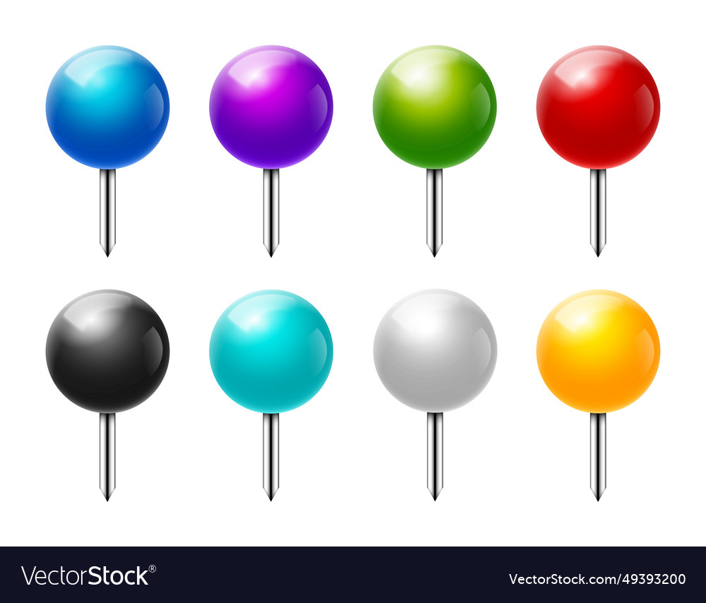 Ball isolated pin icon needle round Royalty Free Vector