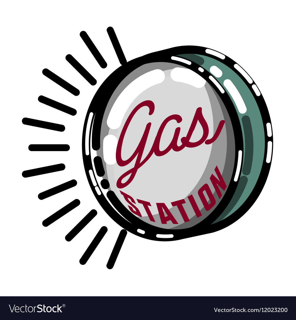 Color vintage gas station emblem