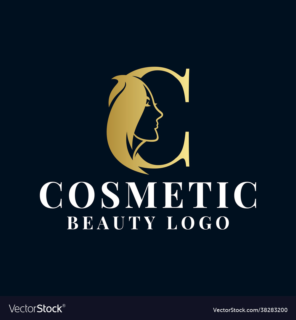 Cosmetic beauty logo design Royalty Free Vector Image