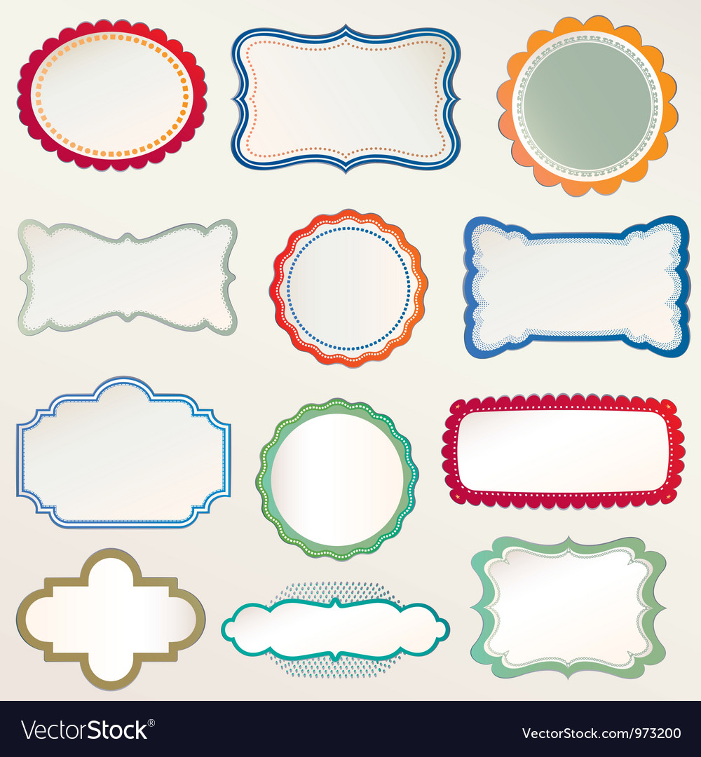 vector illustration of labels frames and banners stock free download